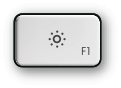 Mac F1 and brightness up key
